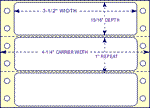 3 1/2" X 15/16" Pin Feed Labels (EDP)